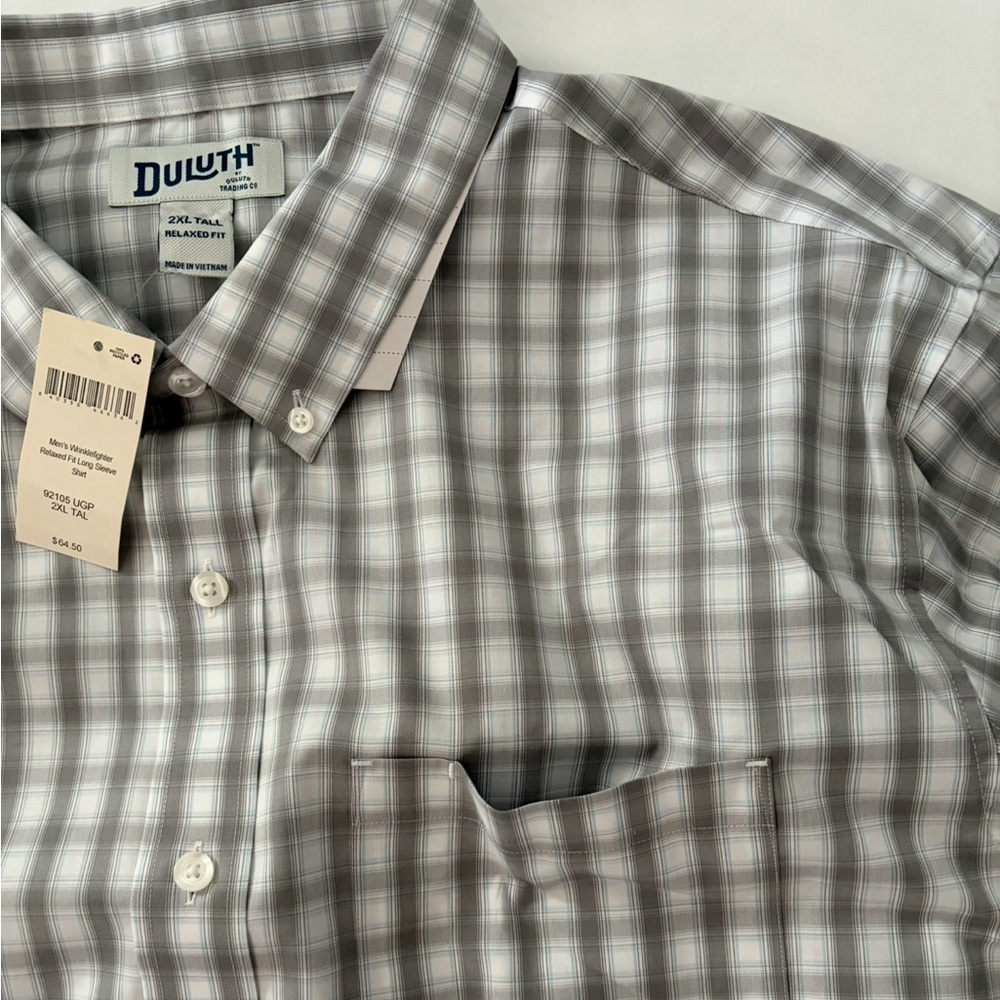 Duluth Trading Co Wrinklefighter Relaxed Fit Long Sleeve Shirt size XXL Tall - Picture 9 of 12